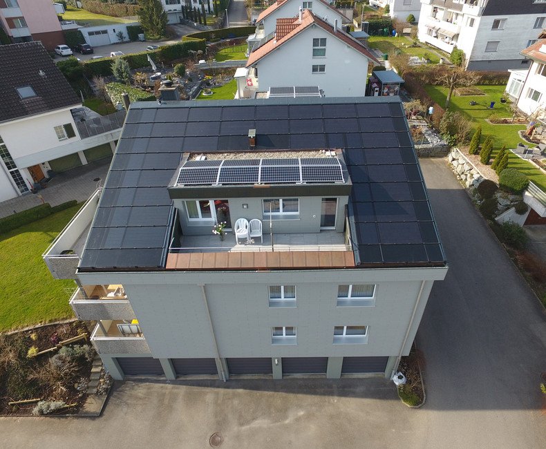 PV-Anlage MFH Bühlstrasse 37, Nottwil | © Sigmatic AG Sursee