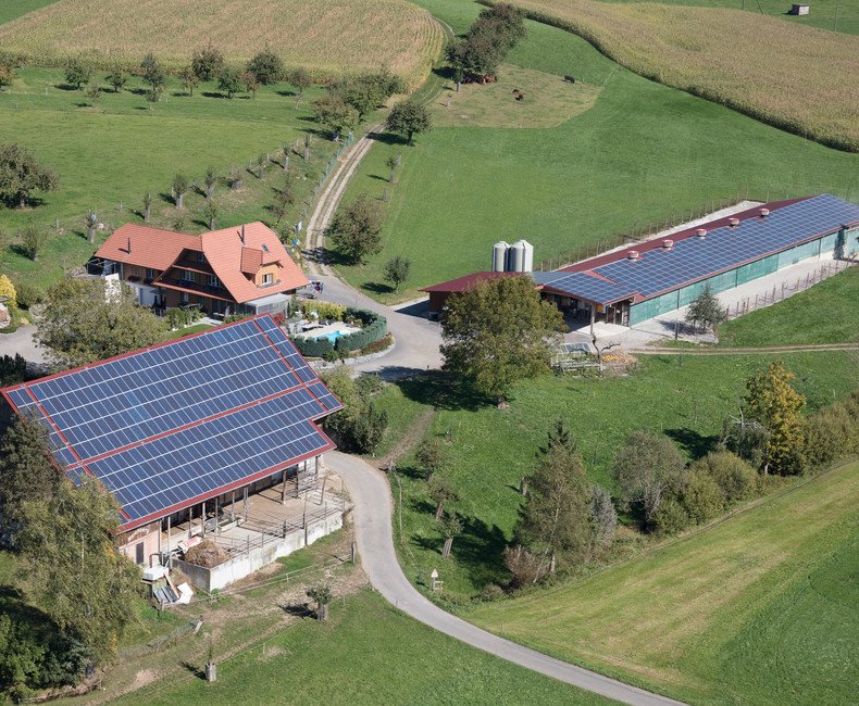 Photovoltaikanlage Hühnerstall und Scheune Meienberg Buttisholz | © Sigmatic AG