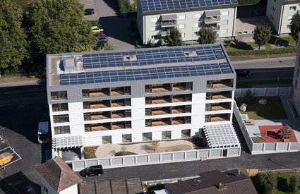 PV-Anlage Alterszentrum St. Martin aus der Vogelperspektive | © Sigmatic AG Sursee